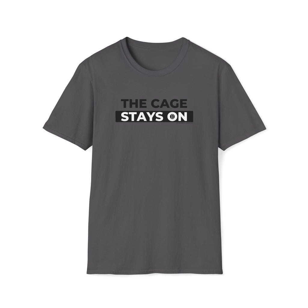 Cage Stays On - Lockedboy Athletics Chastity Tshirt