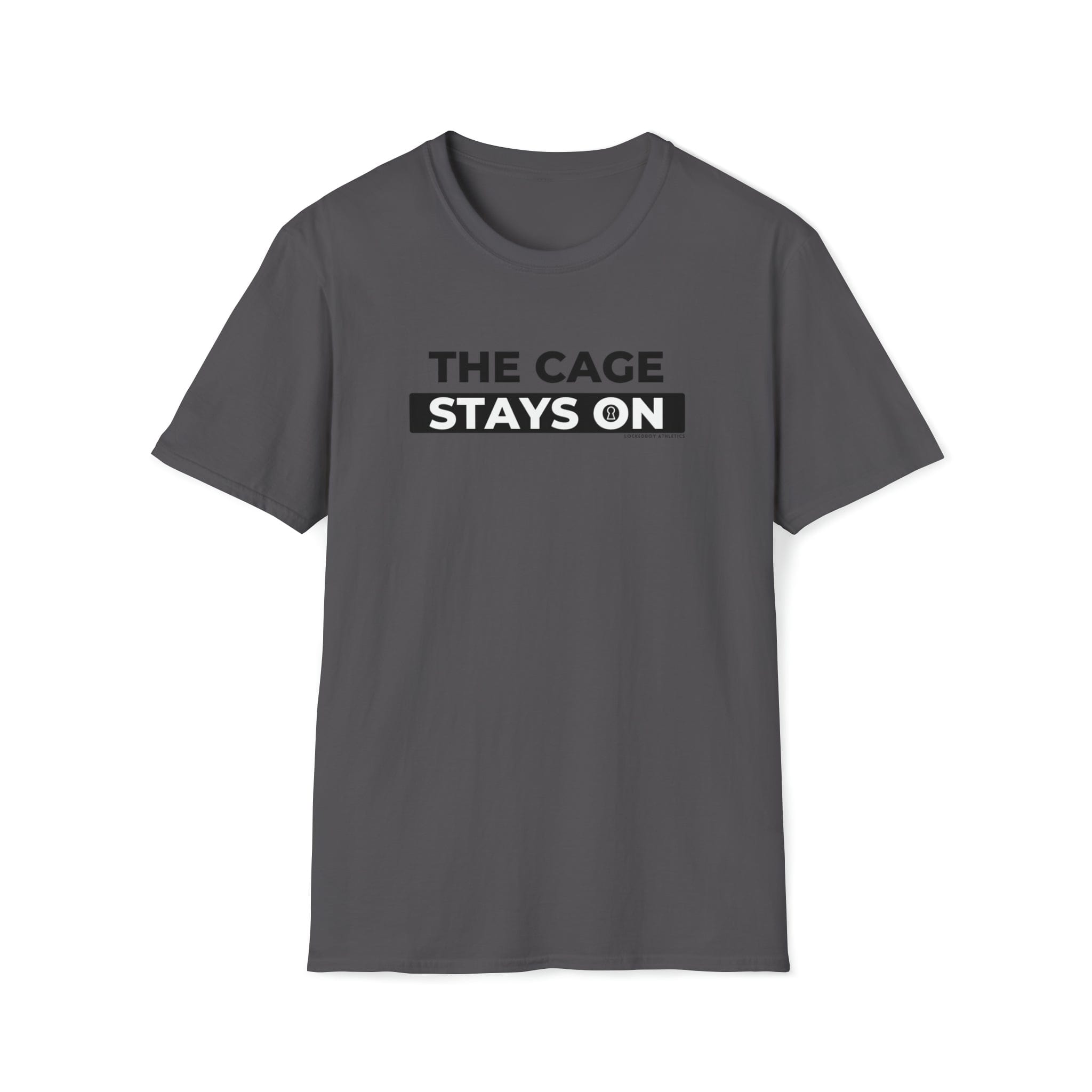 Cage Stays On - Lockedboy Athletics Chastity Tshirt