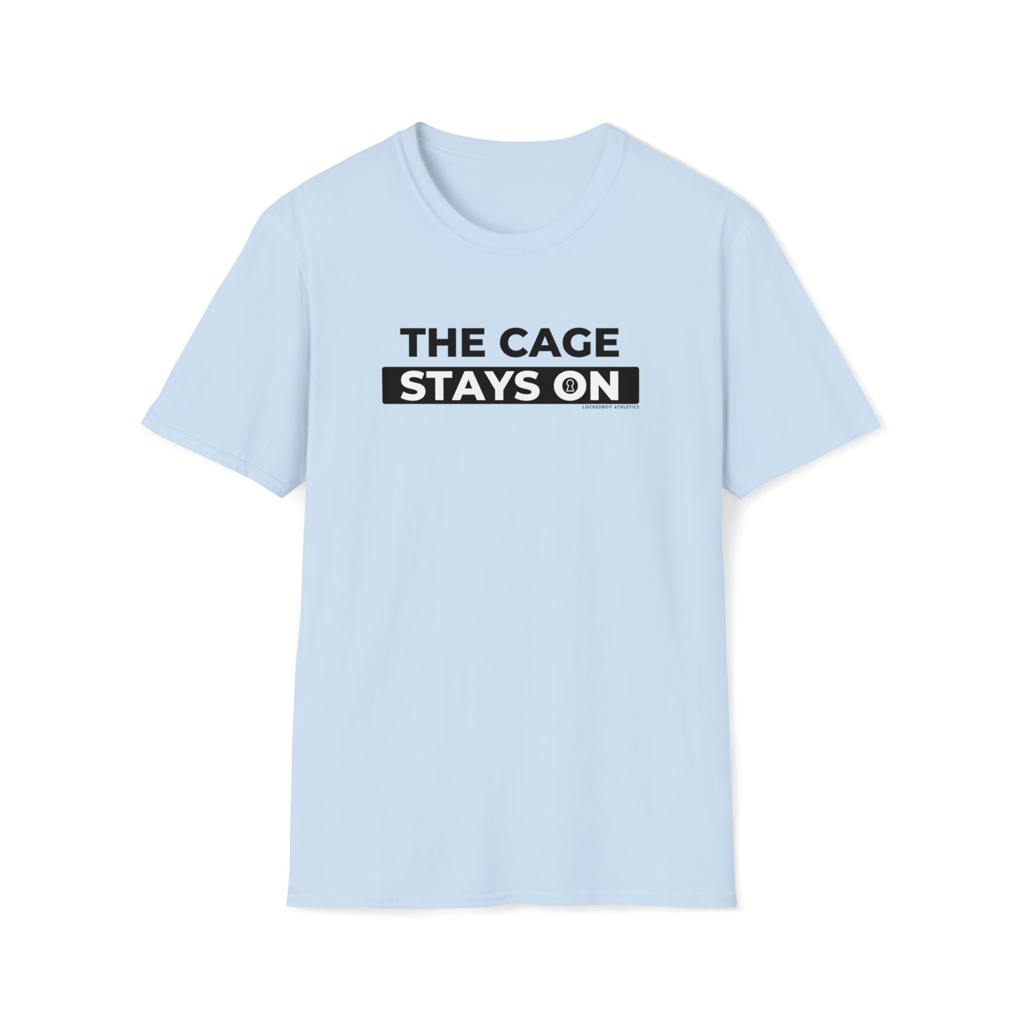Cage Stays On - Lockedboy Athletics Chastity Tshirt