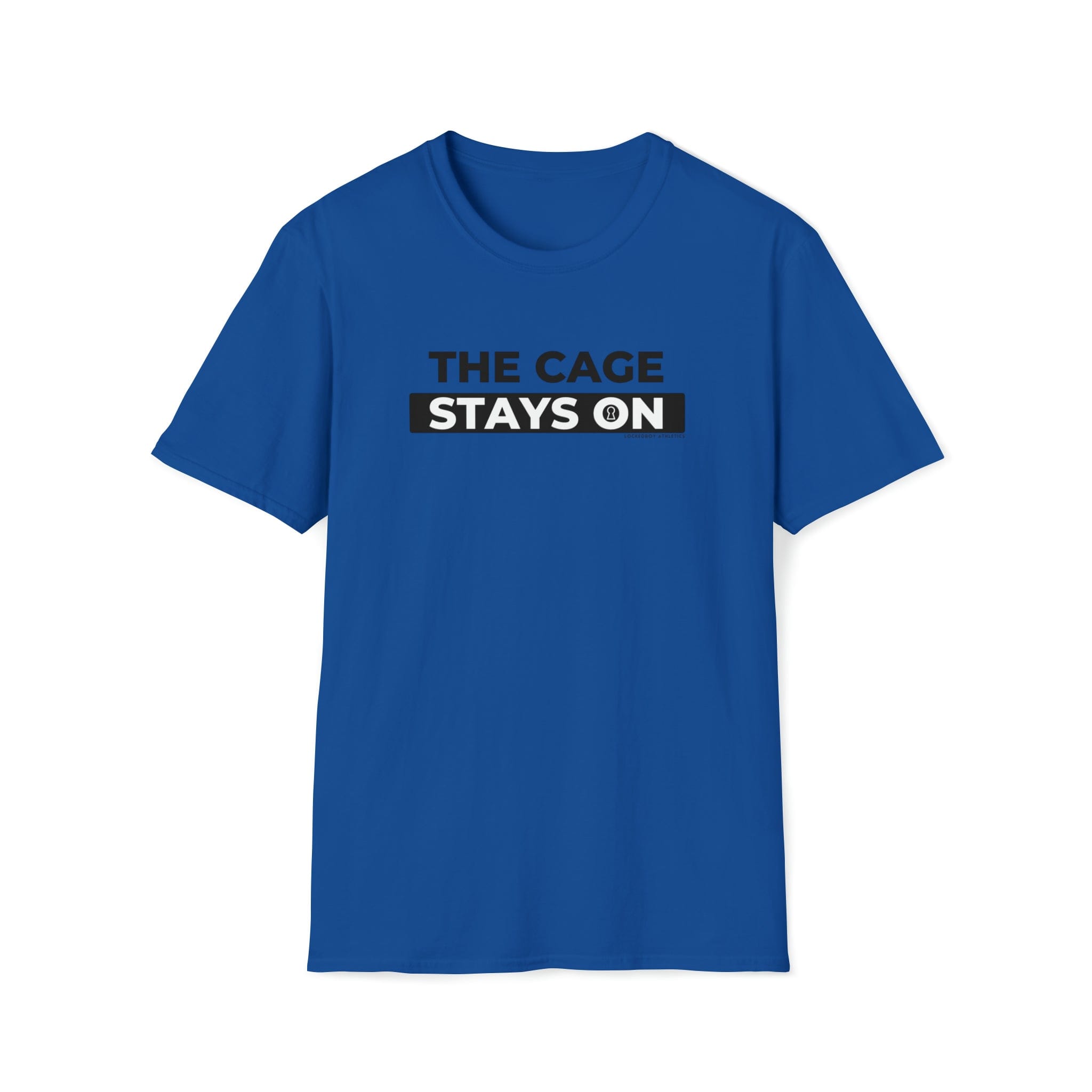 Cage Stays On - Lockedboy Athletics Chastity Tshirt