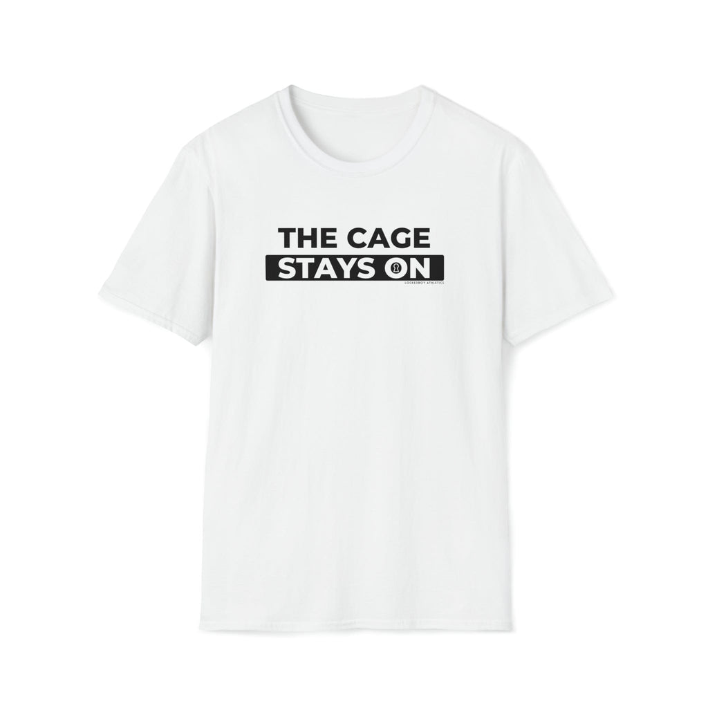 Cage Stays On - Lockedboy Athletics Chastity Tshirt