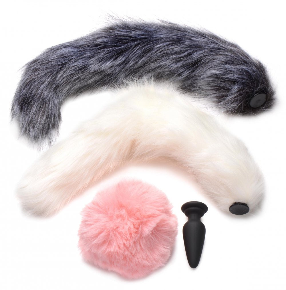 Tailz Silicone Anal Plug with 3 Interchangeable Tails